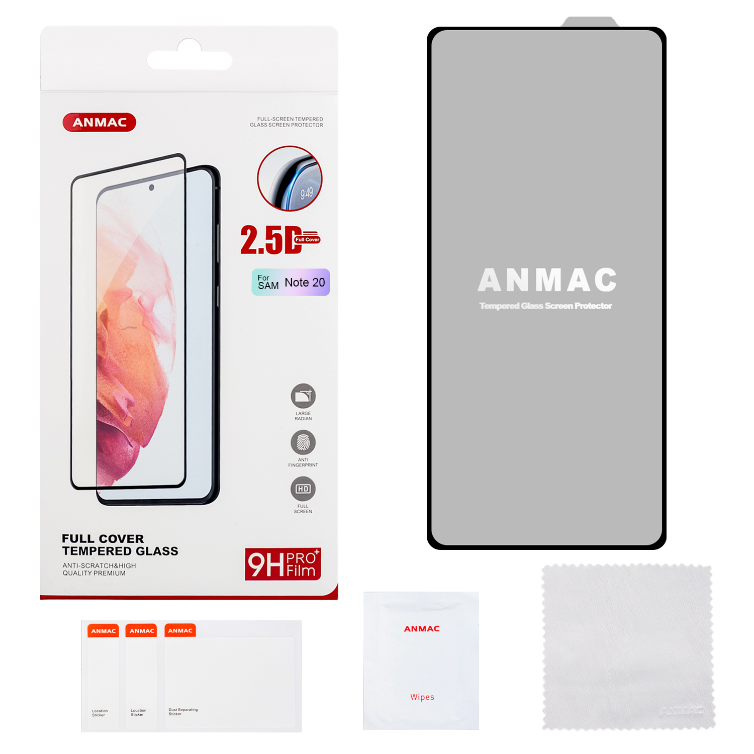 Защитное стекло Samsung Note 20 Full Cover ANMAC Арт.1137352