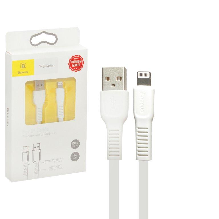 Кабель USB Lightning 1m 2A Tough Series Cable Baseus белый