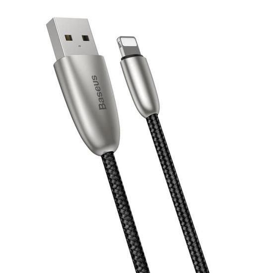 Кабель USB Lightning 1M 2.4A Torch Series Cable Baseus черный