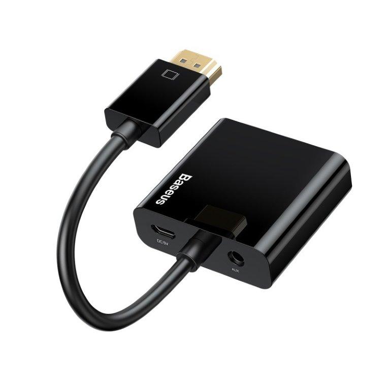 Переходник HDMI на VGA + Micro USB + Jack 3.5mm Baseus CAHUB-AH01