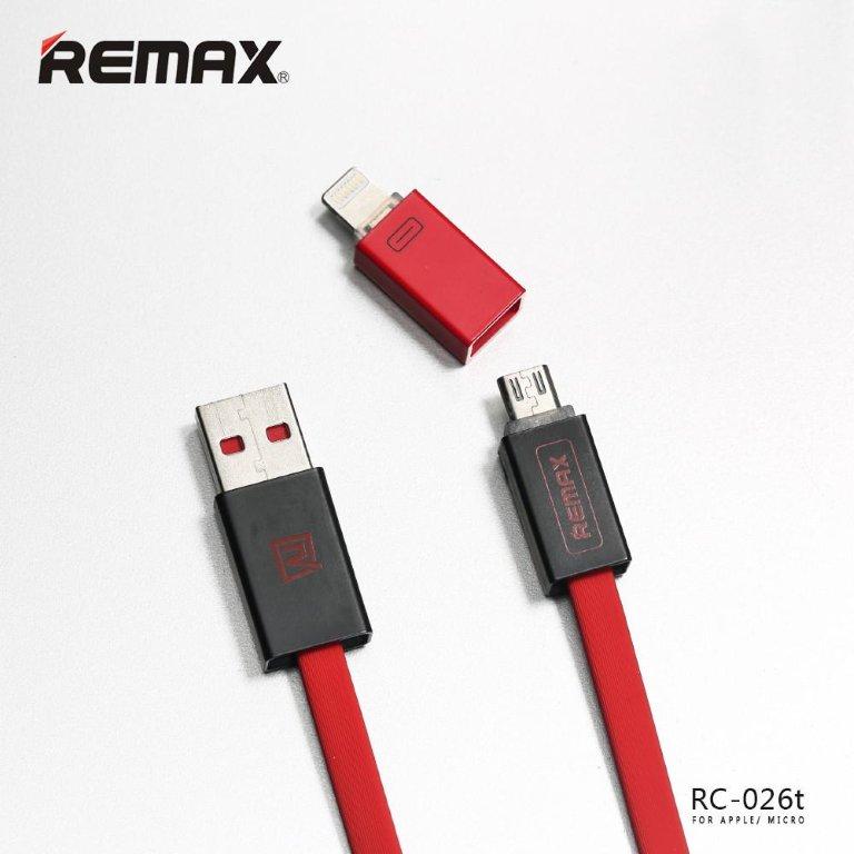 Кабель USB 2 в 1 lightning + Micro USB Remax X RC-026T Shadow Magnet