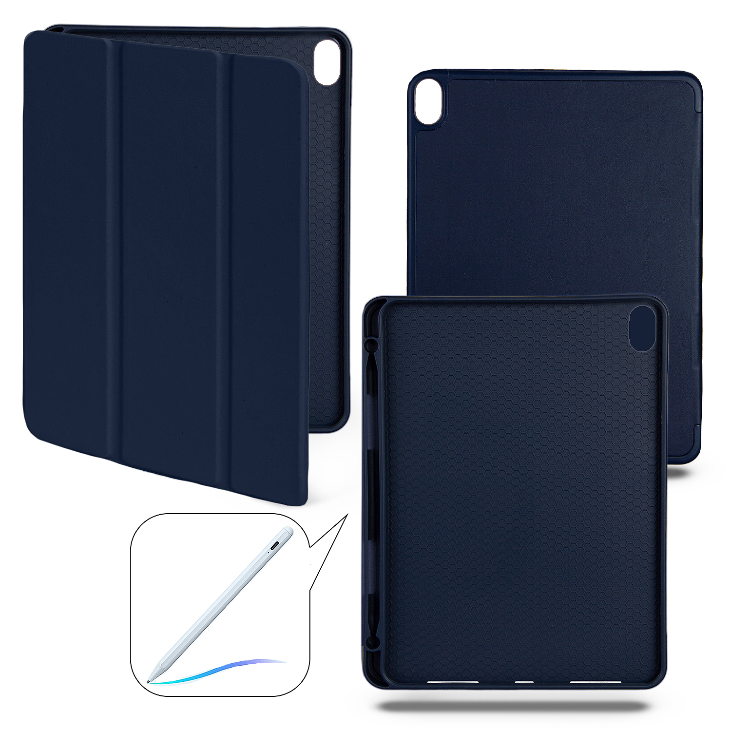 Чехол-книжка iPd 10 (2022) 10.9 Smart case (Pencil) Dark Blue №12