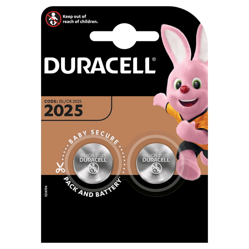 Батарейка Duracell CR2025 BL2 Lithium 3V CN (2/20/200)