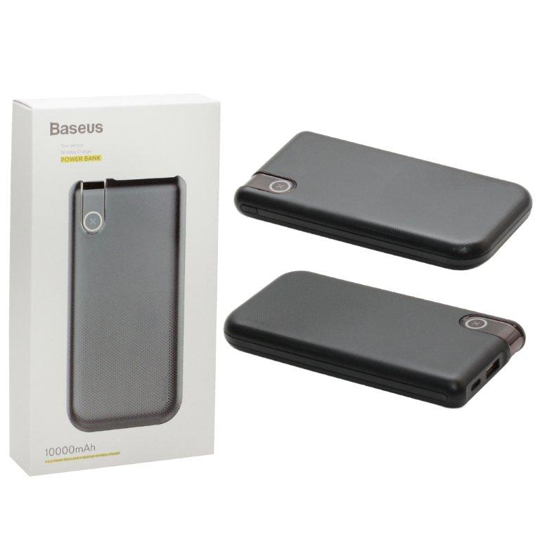 Внешний аккумулятор 10000 mAh Thin Version (USB + Type-C + Micro USB) Baseus черный PPALL-QY01