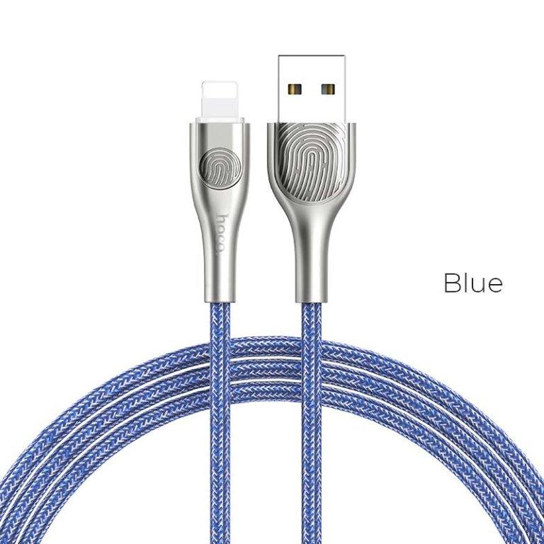 Кабель U59 USB Lightning 1.2m HOCO синий