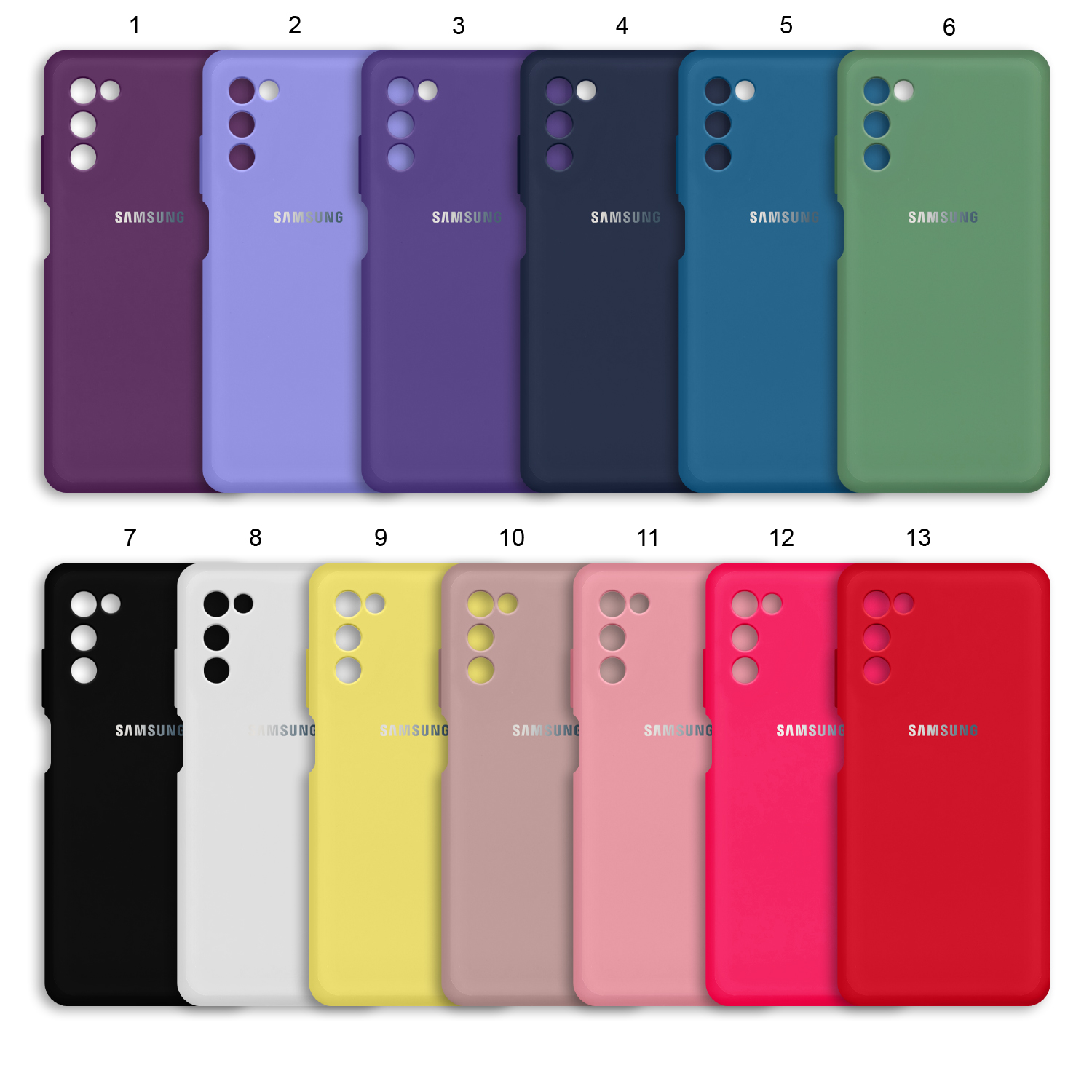 Чехол Samsung A03S Silicone Cover (с лого)