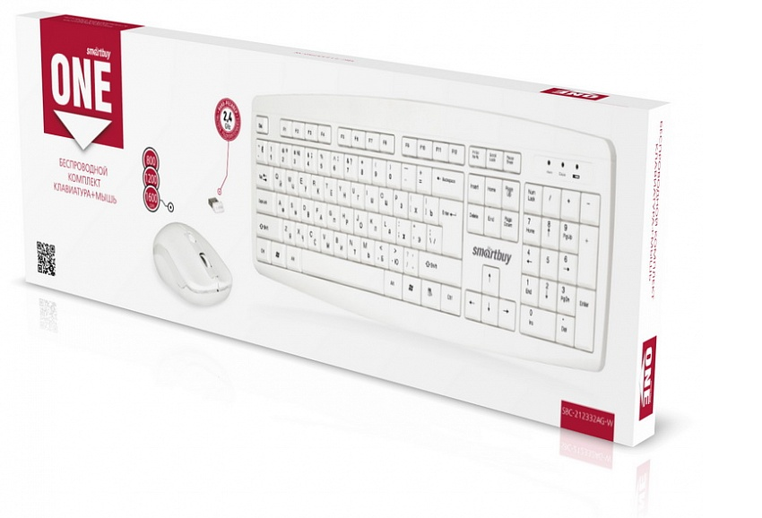 Комплект клавиатура+мышь Smartbuy ONE 212332AG белый (SBC-212332AG-W) /10