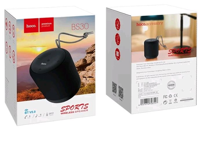 Портативная акустика BS30 Bluetooth HOCO черная