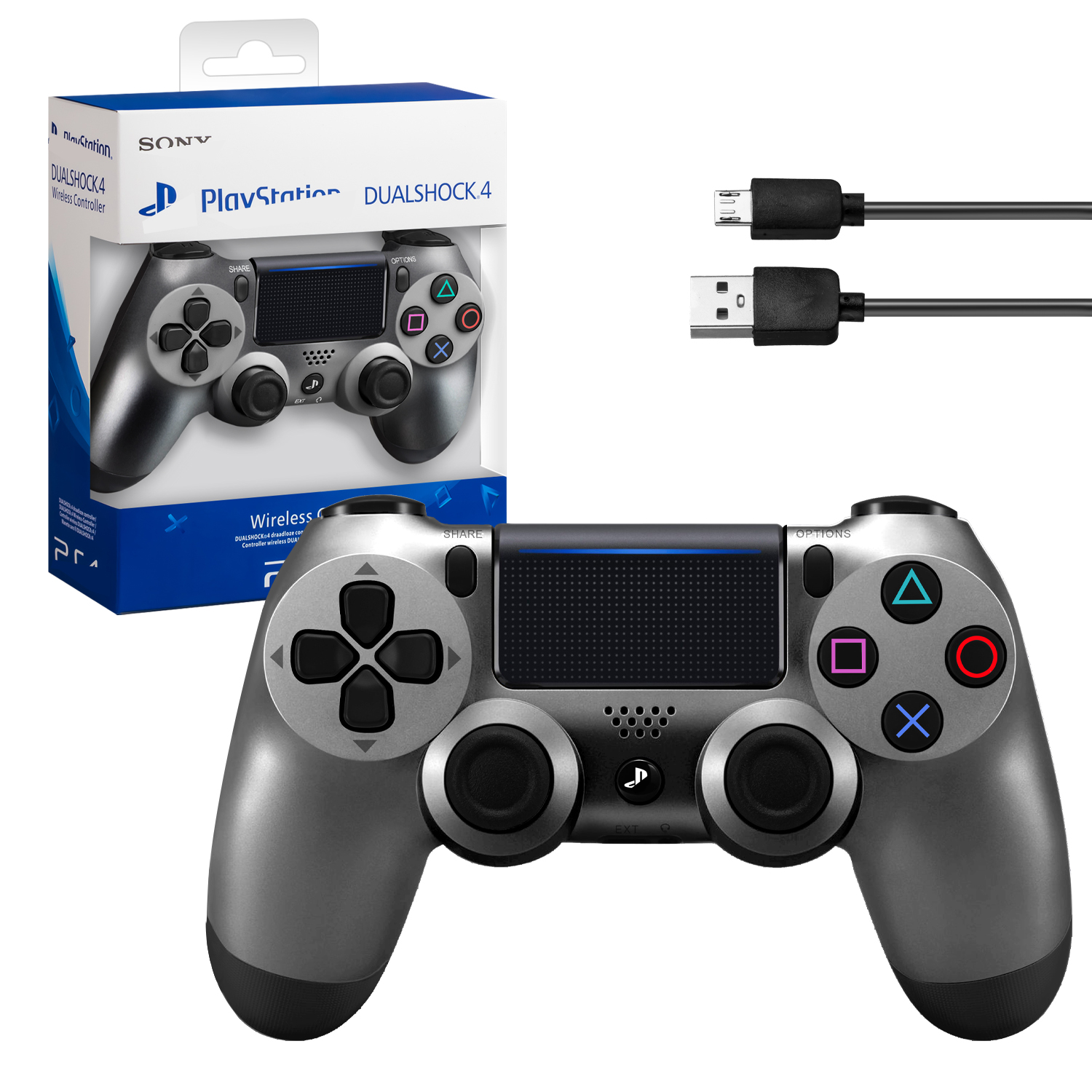 Джойстик PS4 DualShock беспроводной серый