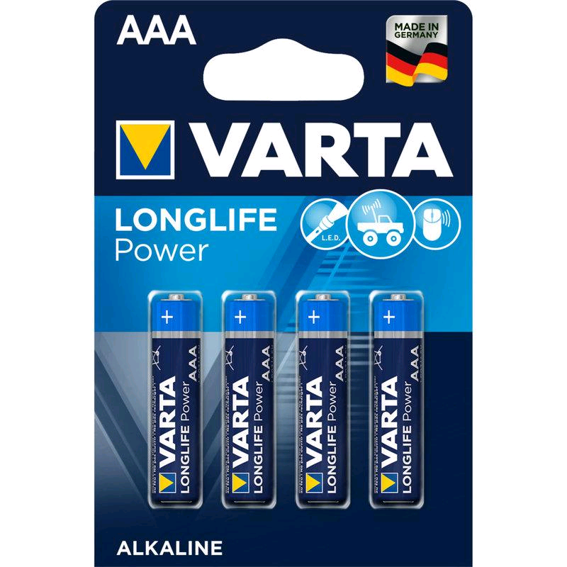 Батарейка Varta LONGLIFE POWER (HIGH ENERGY) LR03 AAA BL4 Alkaline 1.5V (4903)