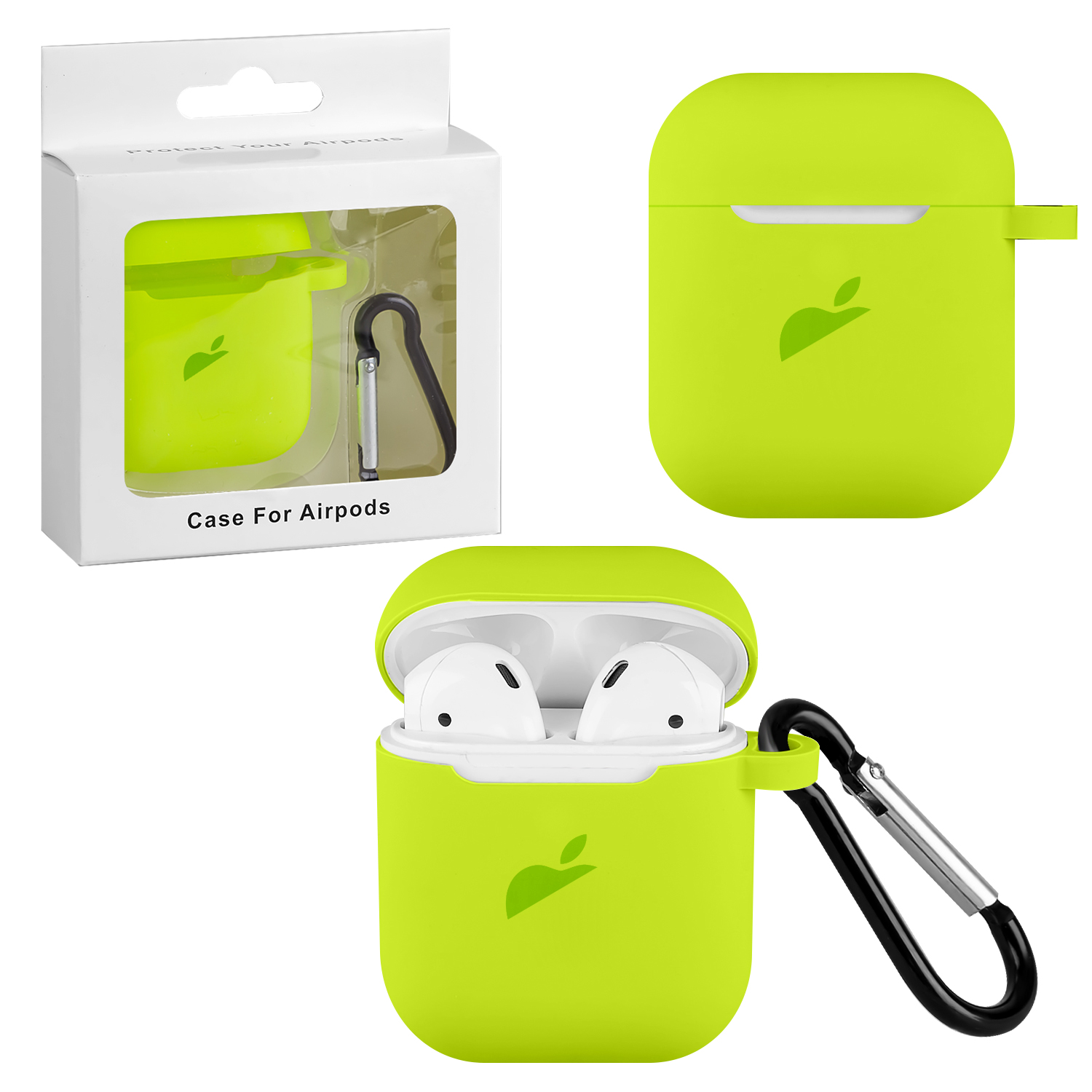 Чехол APods 1/2 Silicon Case APL Shiny Green (c LOGO)