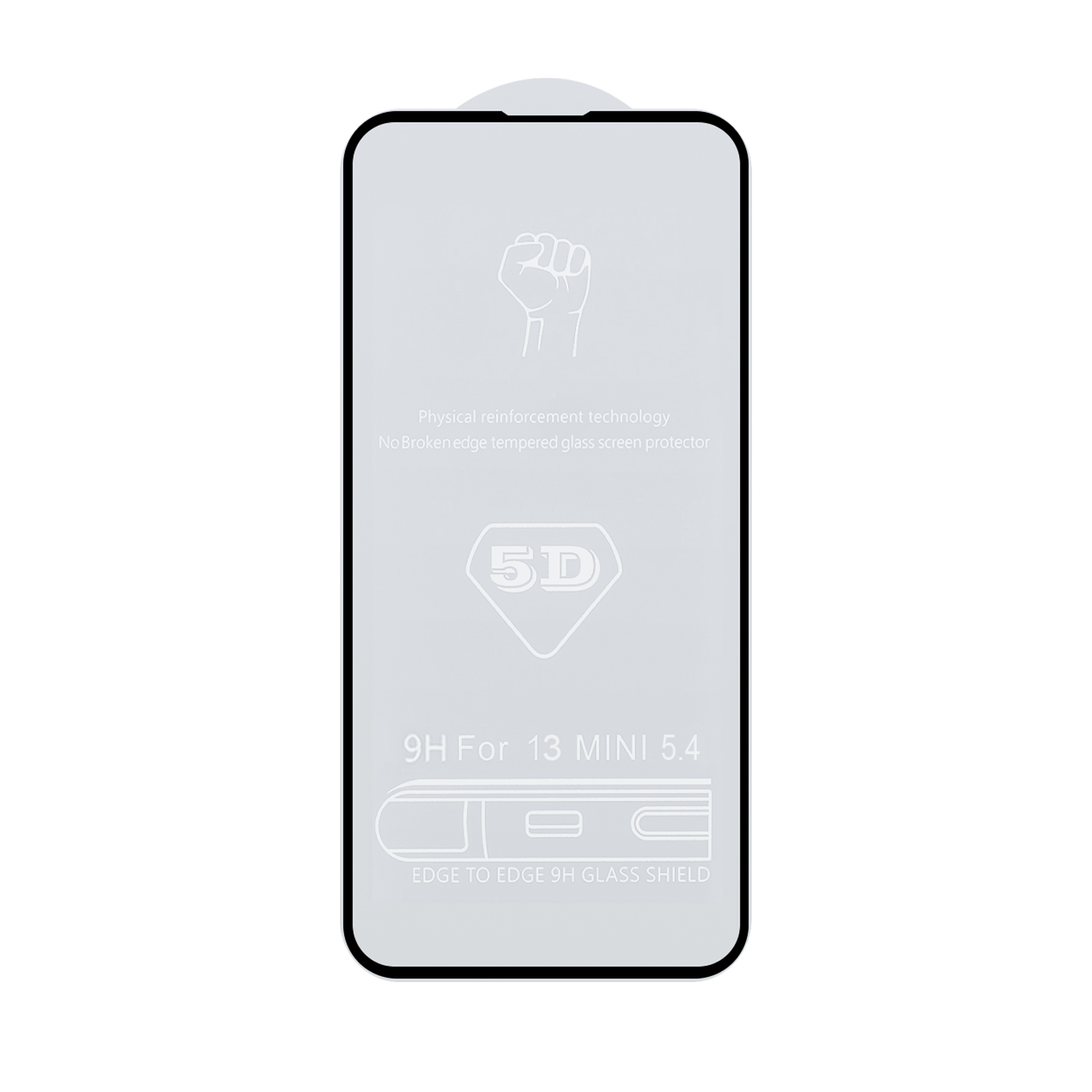 Защитное стекло iPh 13 Mini (5.4) 5D 0.33 mm без упаковки