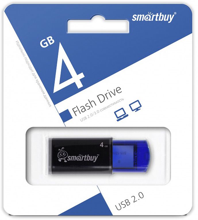 USB накопитель 4 GB Smart Buy Click Blue
