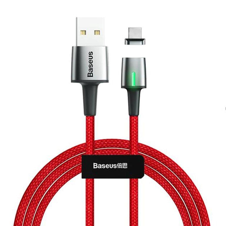 Кабель USB Micro USB 1m 2.4A магнитный Zinc Magnetic Cable Baseus красный CAMXC-A09