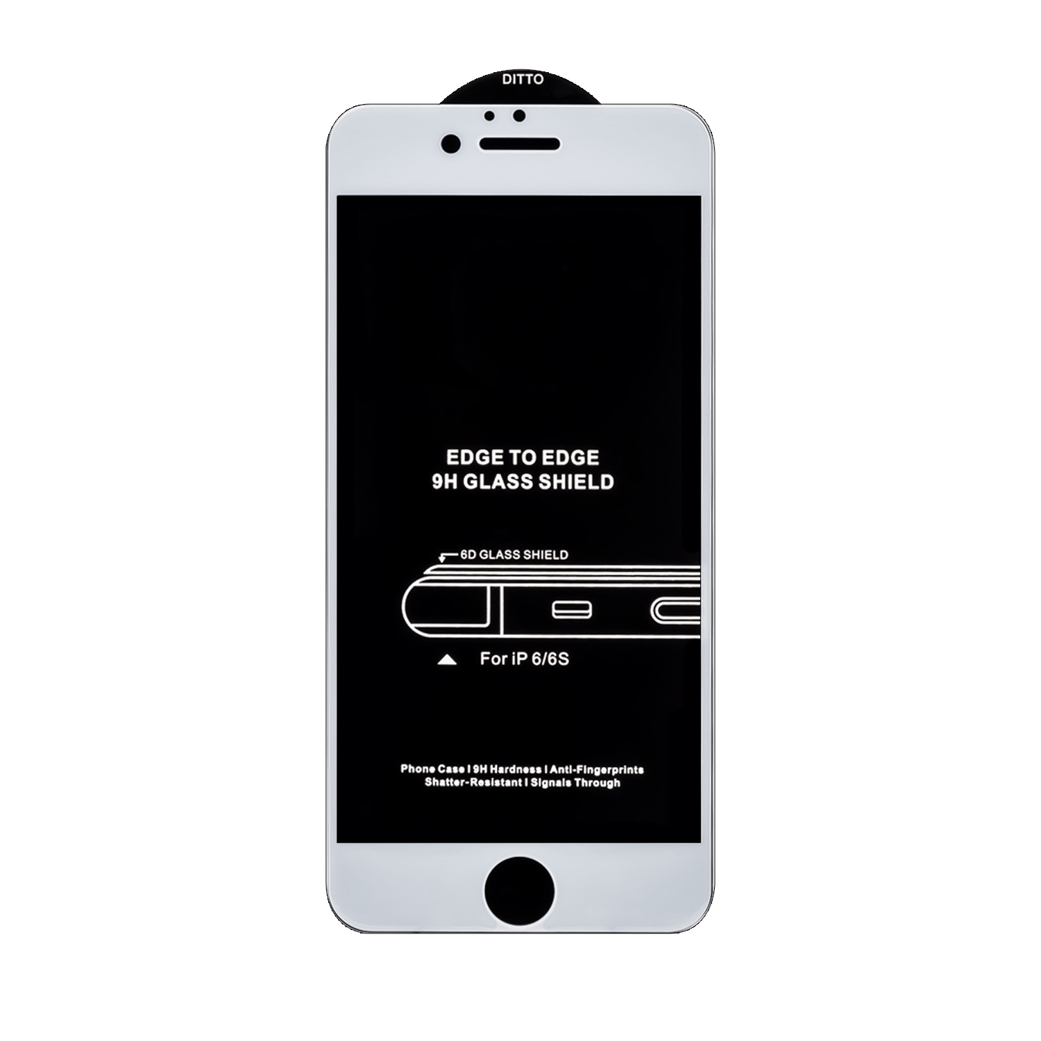 Защитное стекло iPh 6 White 6D без упаковки