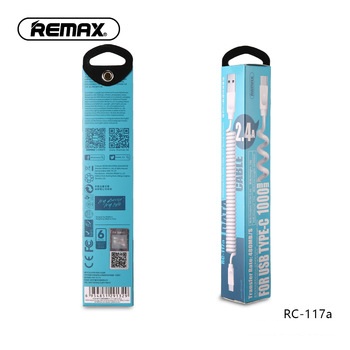 Кабель USB Lightning 1m RC-117i Remax белый 