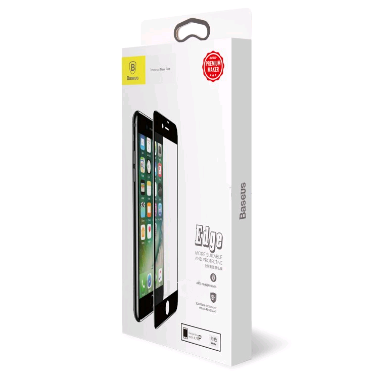 Защитное стекло iPh 7/8 0.33mm All-screen Arc-surface Baseus белое