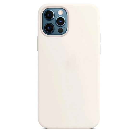 Чехол iPh 12/12 Pro Silicon Case 100% ORG White (MagSafe) c LOGO