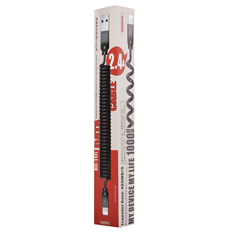Кабель USB Lightning 1m RC-117i Remax черный 
