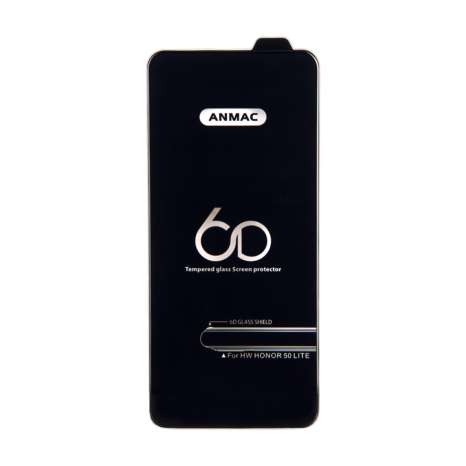 Защитное стекло HW Honor 50 Lite Anmac 6D Black без упаковки Арт.1137176