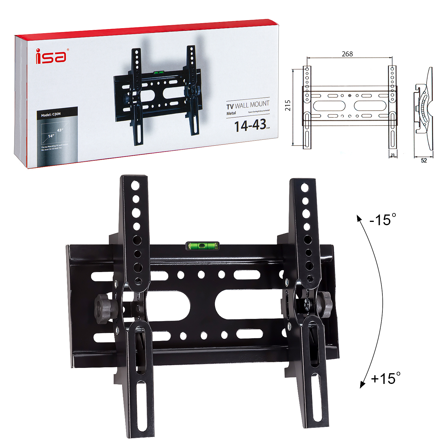 Кронштейн для TV 14"-43" C30N ISA (20шт/кор)