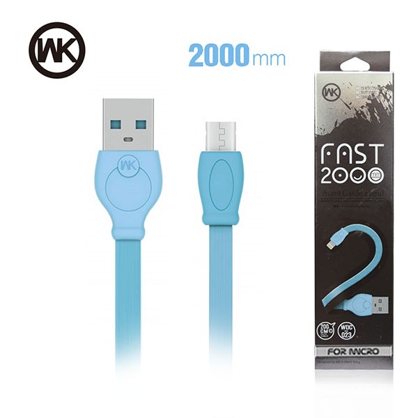 Кабель USB Micro USB 2m WDC-023 Fast WK Design синий