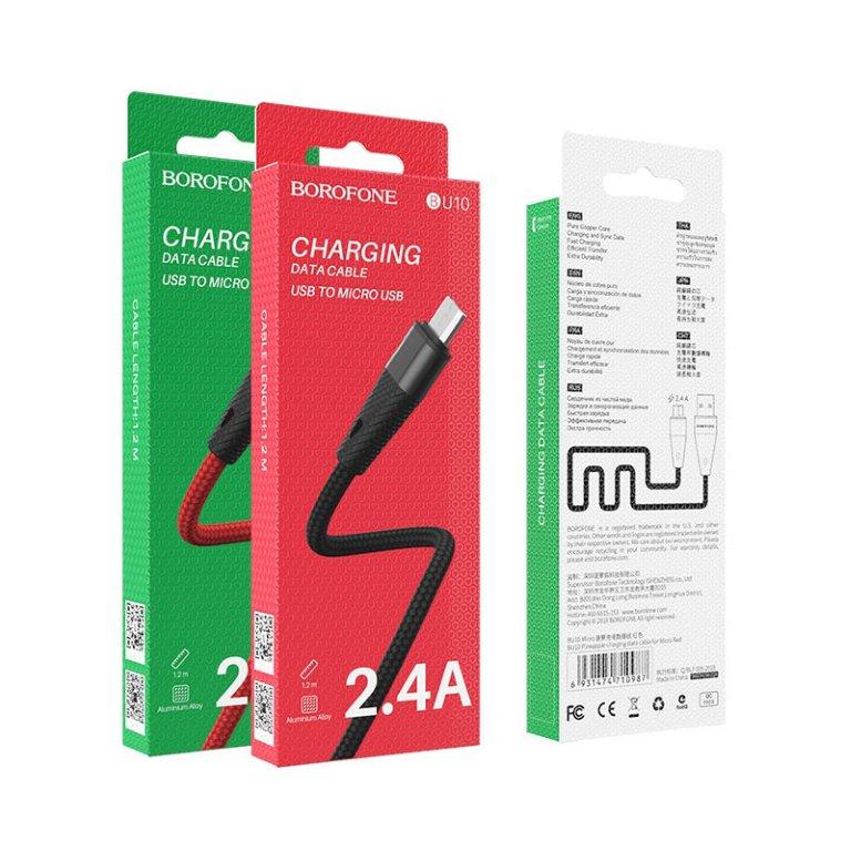 Кабель BU10 USB Micro USB 1M Borofone красный