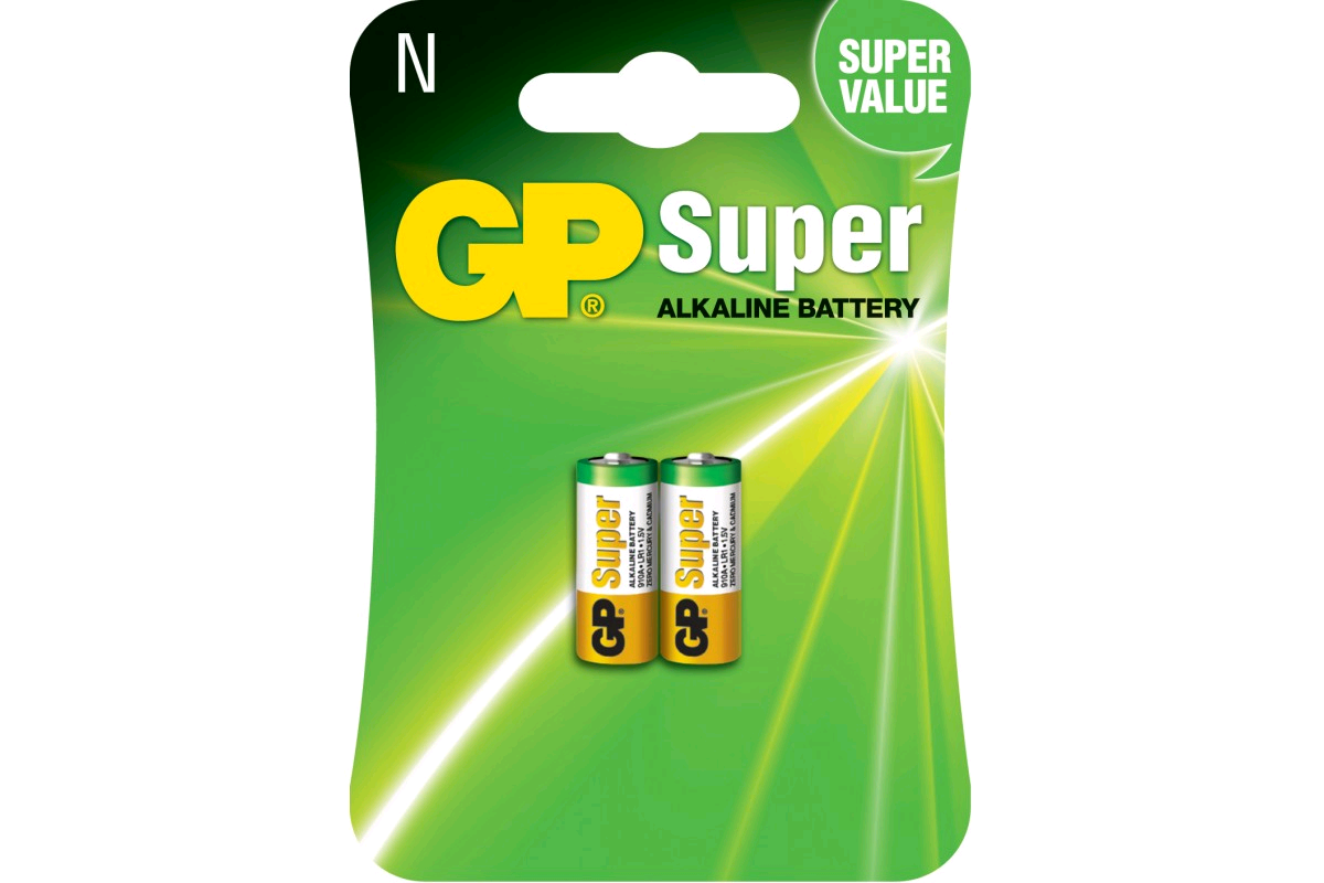 Батарейка GP Super LR1 N BL2 Alkaline 1.5V (2/20/160)