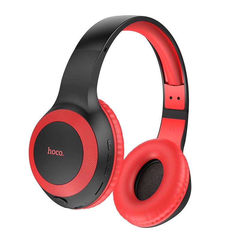 Наушники W29 Bluetooth HOCO Черные с красным