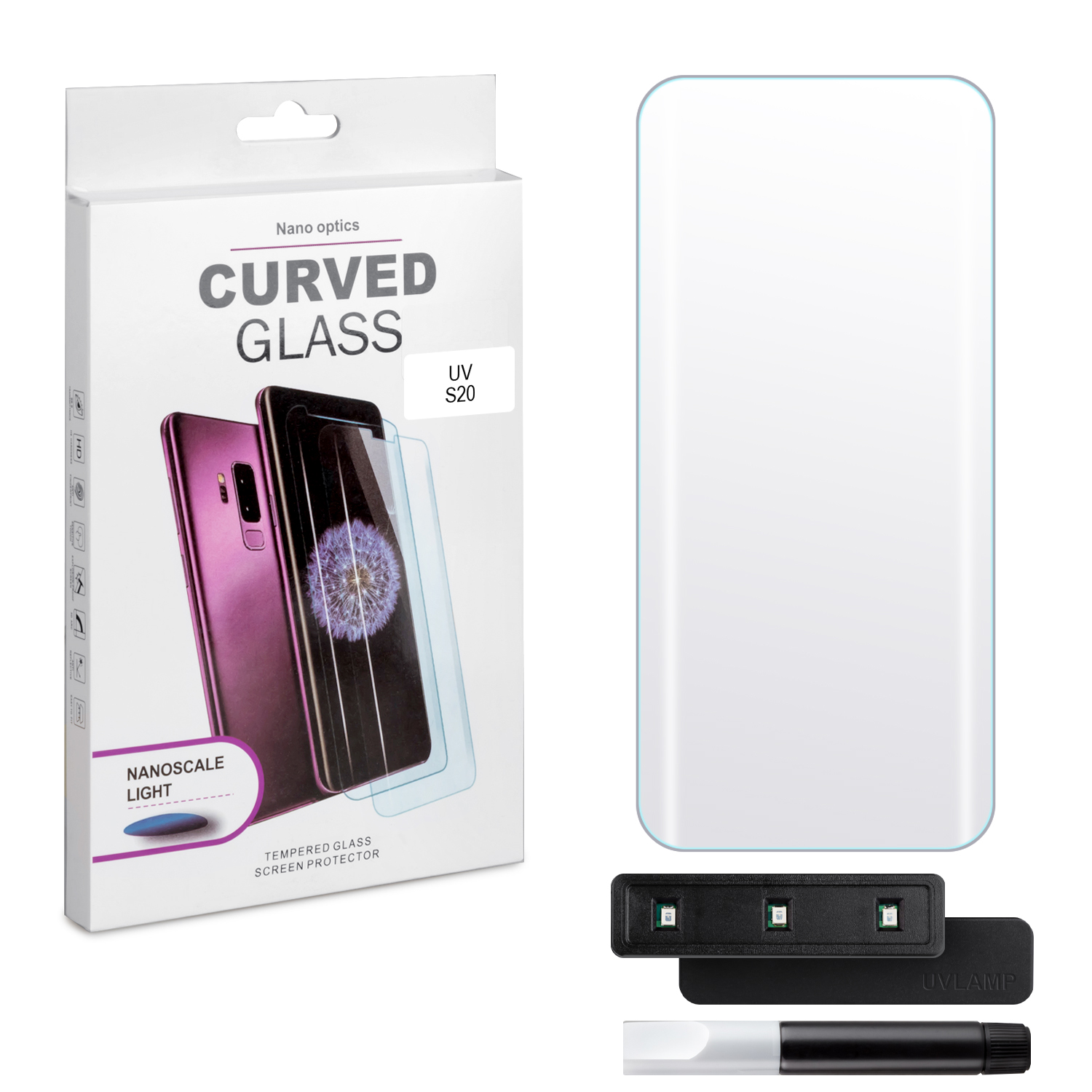 Защитное стекло Samsung S20 UV Glue set