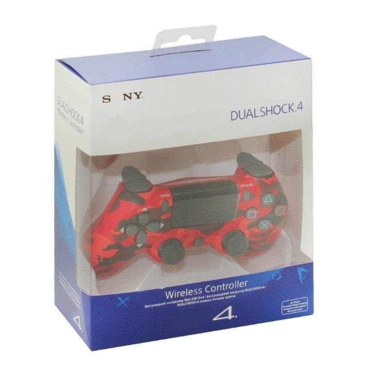 Джойстик PS4 DualShock беспроводной AA хаки красный
