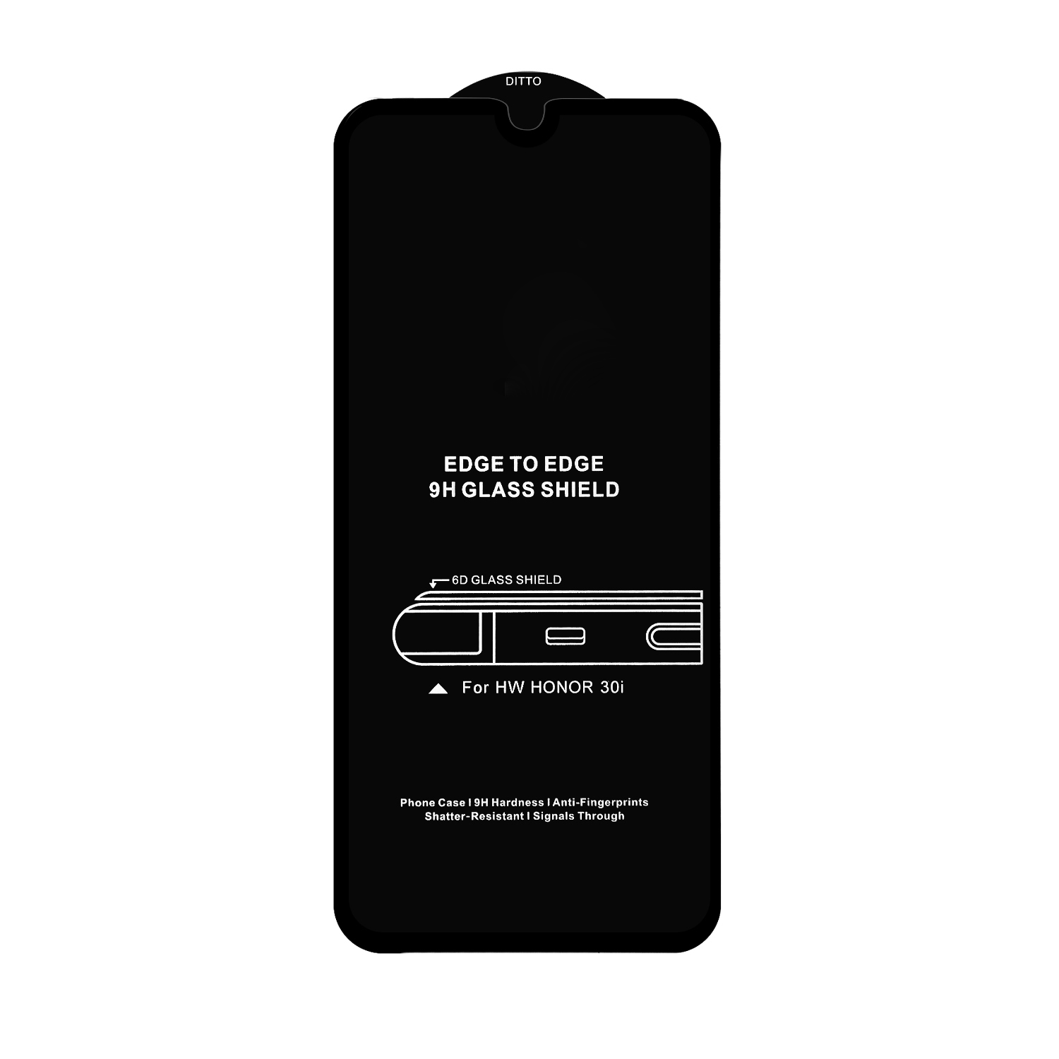 Защитное стекло Huawei Honor 30i/Y8P Black 6D без упаковки