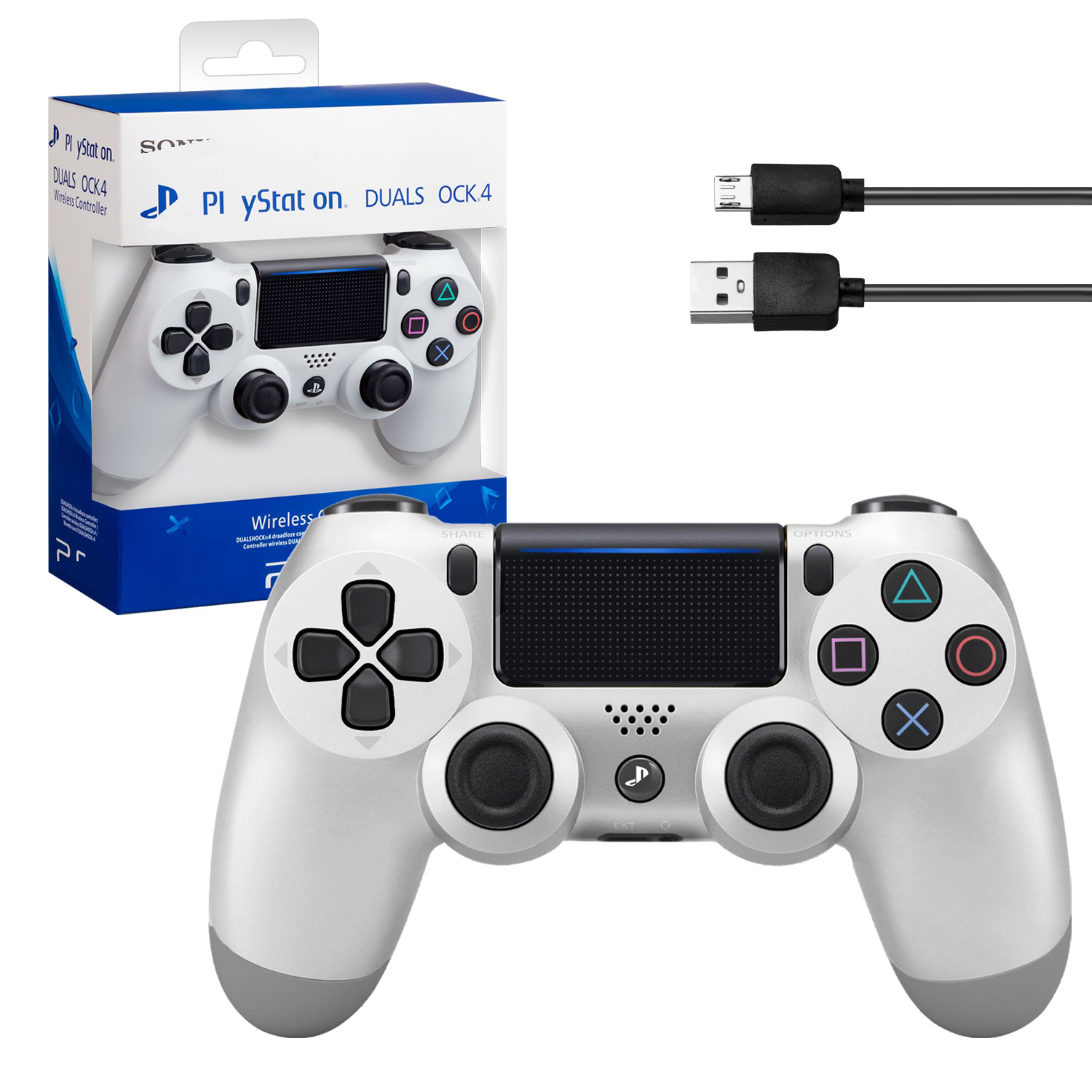 Джойстик PS4 DualShock беспроводной белый