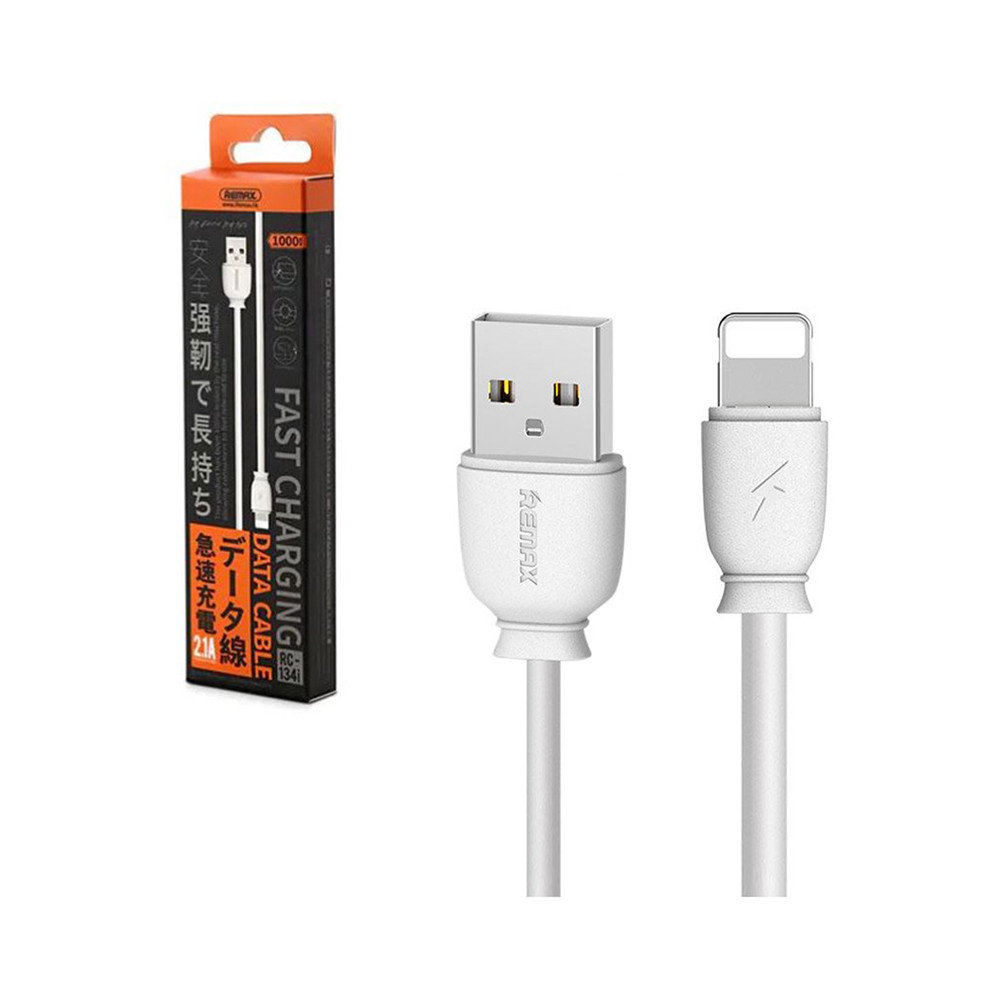 Кабель USB Lightning 1m RC-134i 2.1A REMAX белый