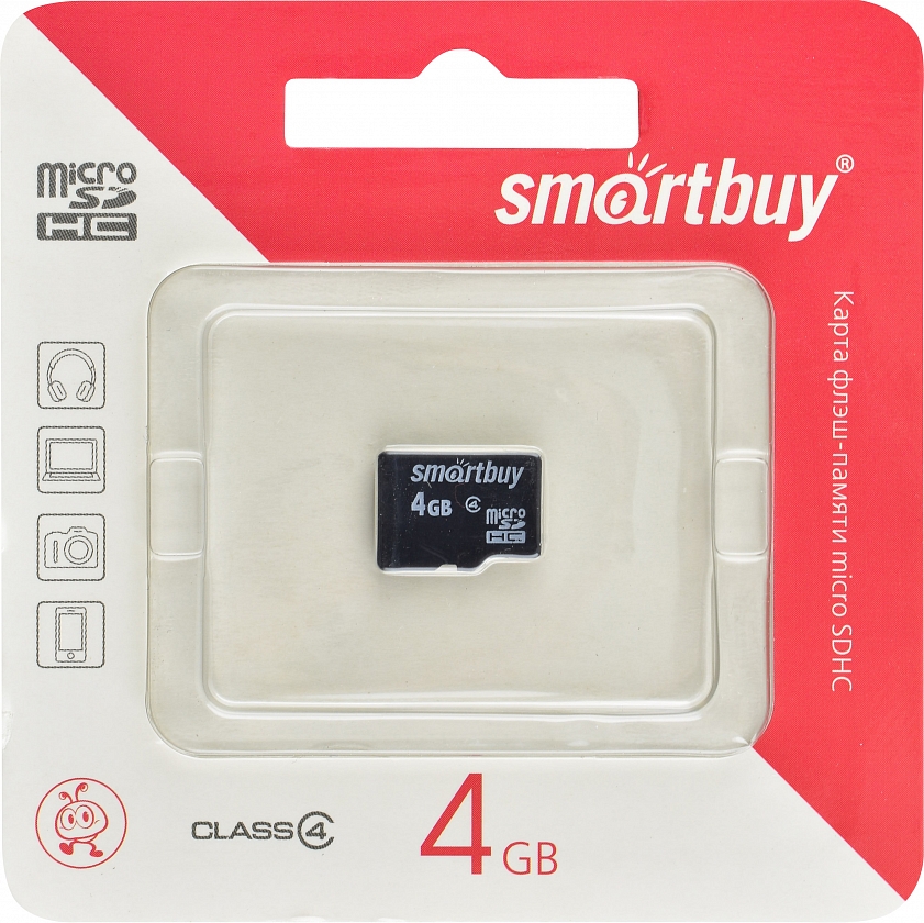 Micro SD 4GB Smart Buy class 4 без адаптера