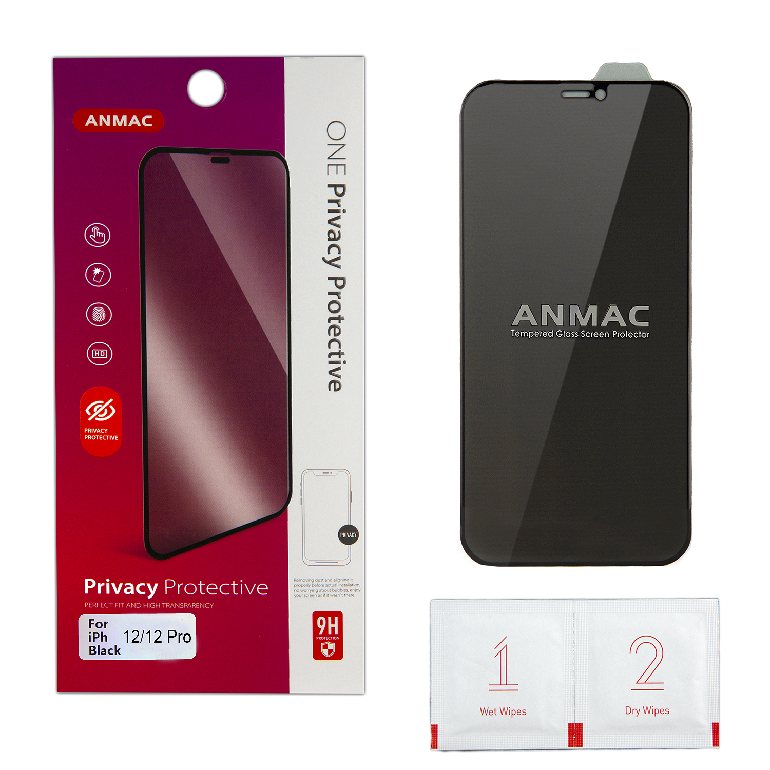Защитное стекло iPh 12/12 Pro Anmac Privacy