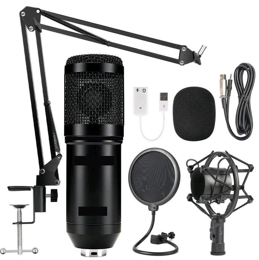 *Конденсаторный микрофон Набор studio BM800 черный