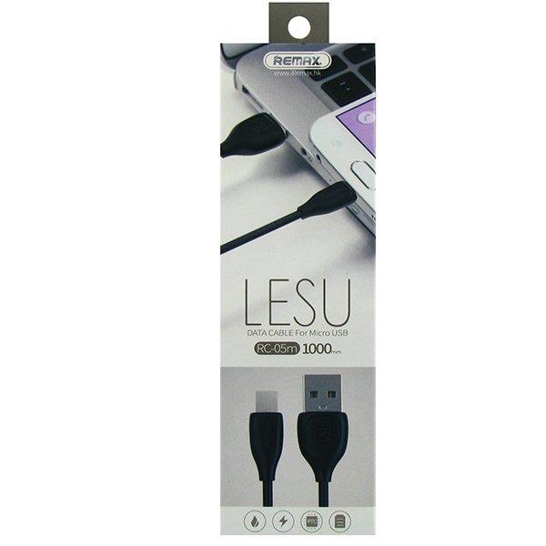 Кабель USB Micro USB 1m RC-050m Lesu Remax черный
