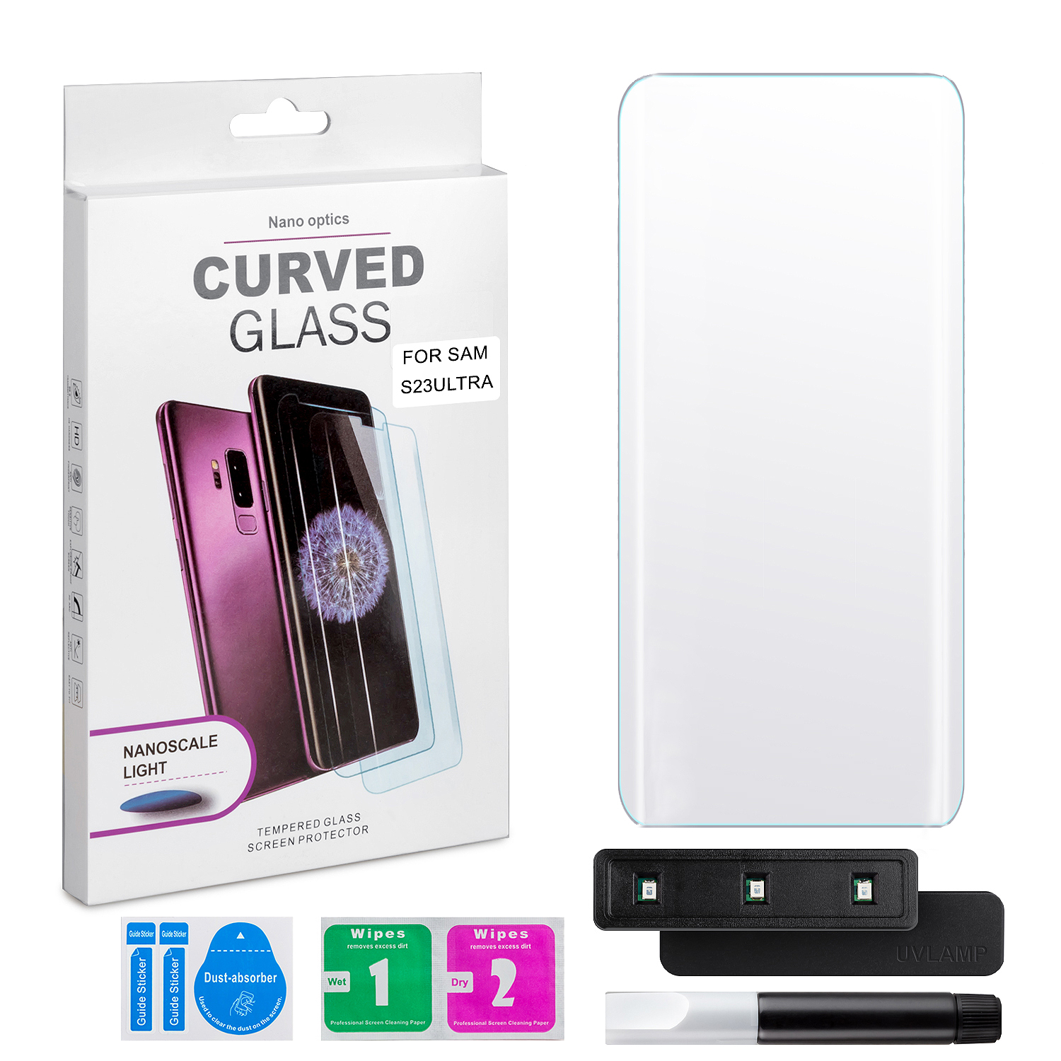 Защитное стекло Samsung S23 Ultra UV Glue set