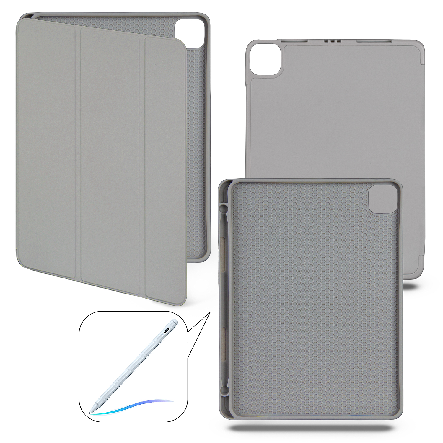 Чехол-книжка iPd Pro 11 (2022) Smart case (Pencil) Light Grey №9