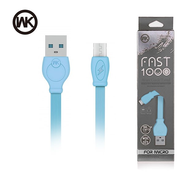 Кабель USB Micro USB 1m WDC-023 Fast WK Design синий