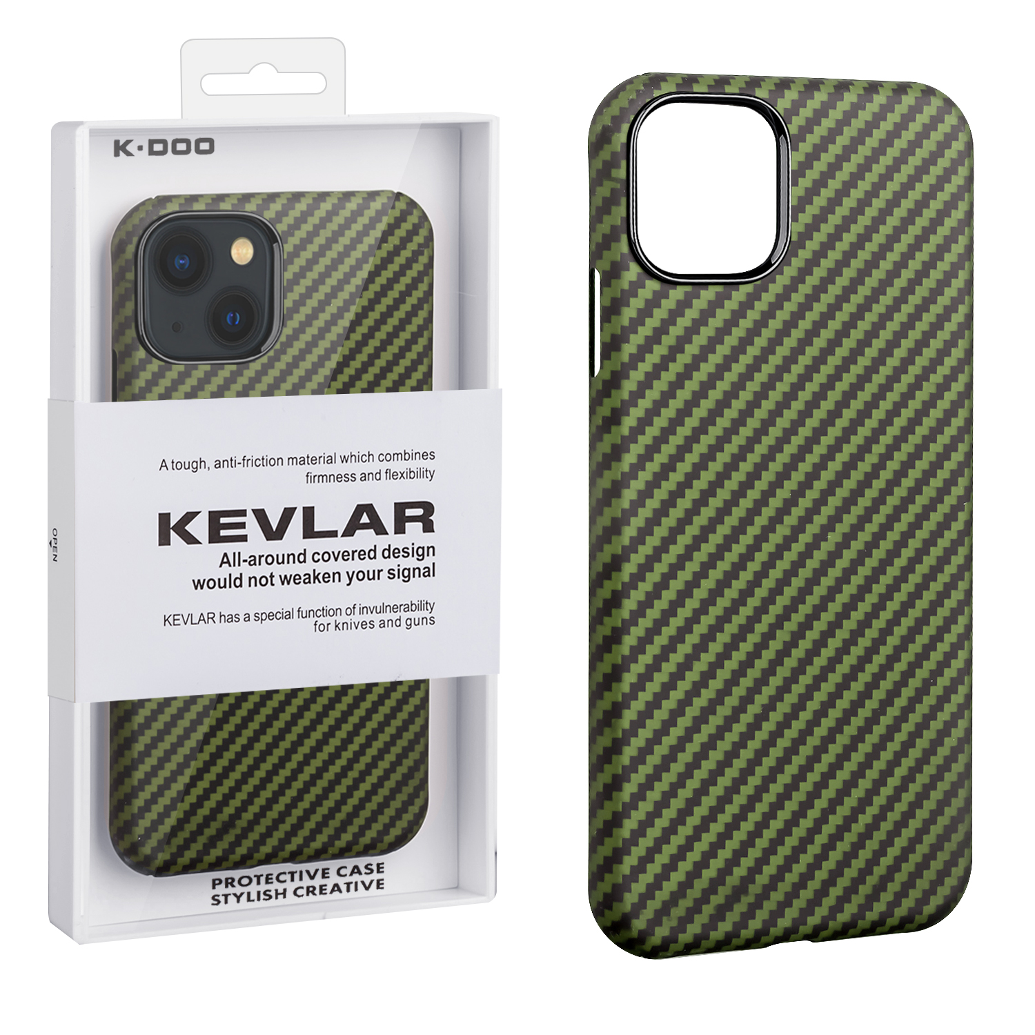 Чехол iPhone 13 Kevlar Green