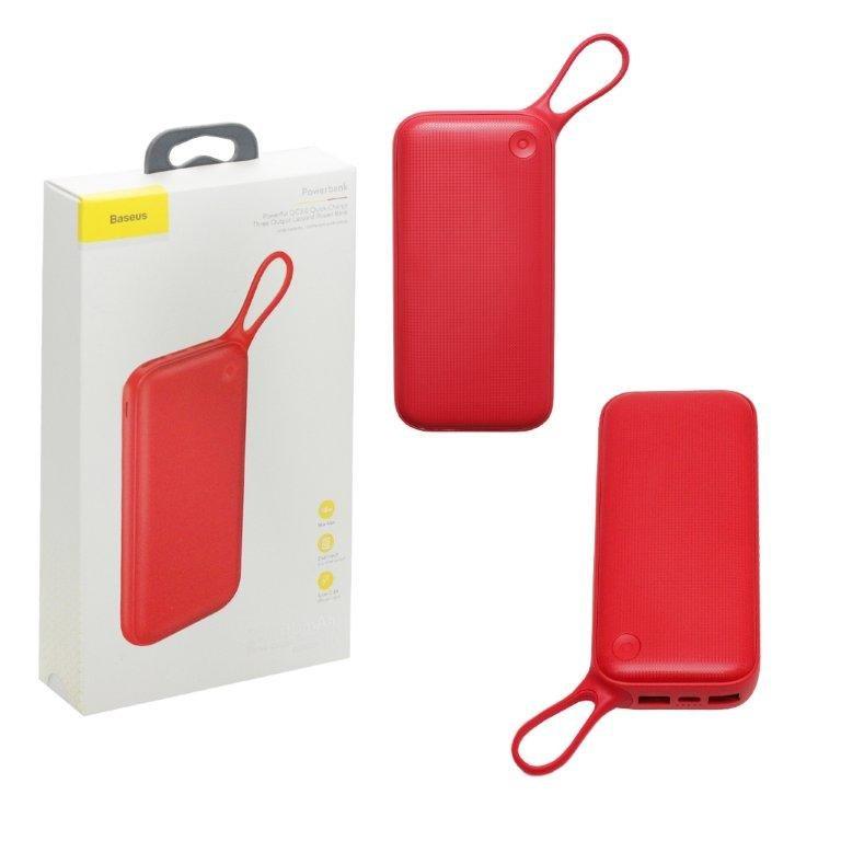 Внешний аккумулятор 20000 mAh Powerful Portable Quick charge Baseus красный
