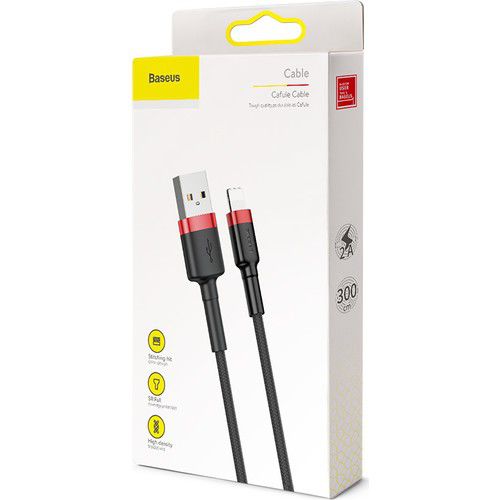 Кабель USB Lightning 3M 2A Cafure Cable Baseus красный CALKLF-R91