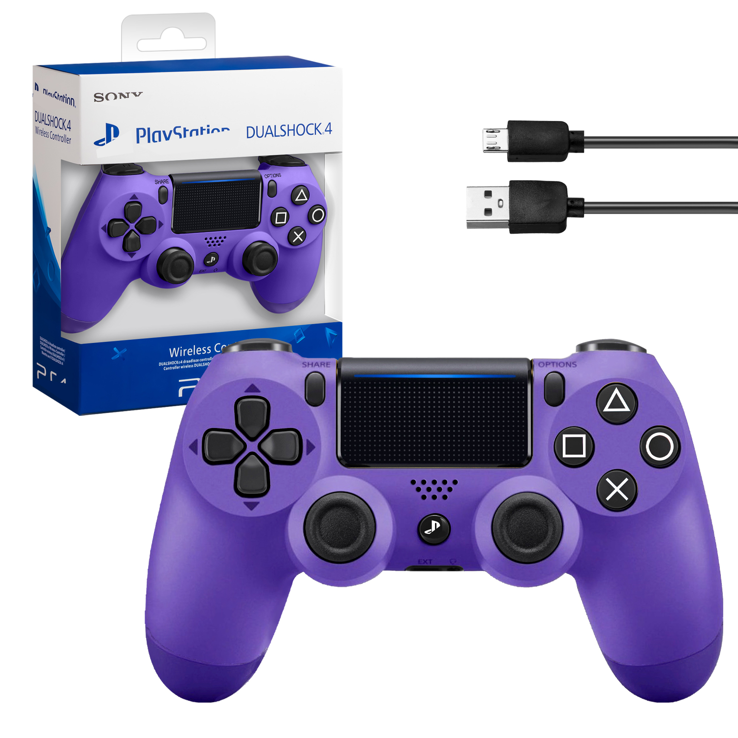 Джойстик PS4 DualShock беспроводной A фиолетовый (logo)