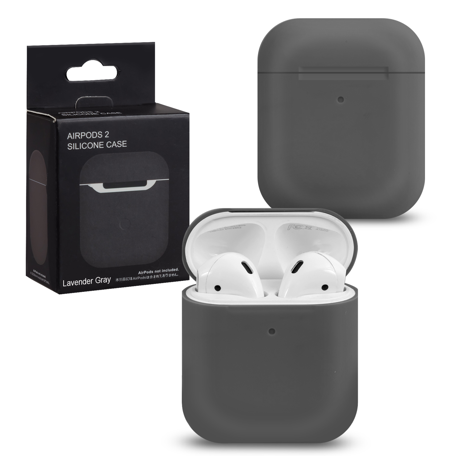 Чехол APods 1/2 Silicone Gray #8