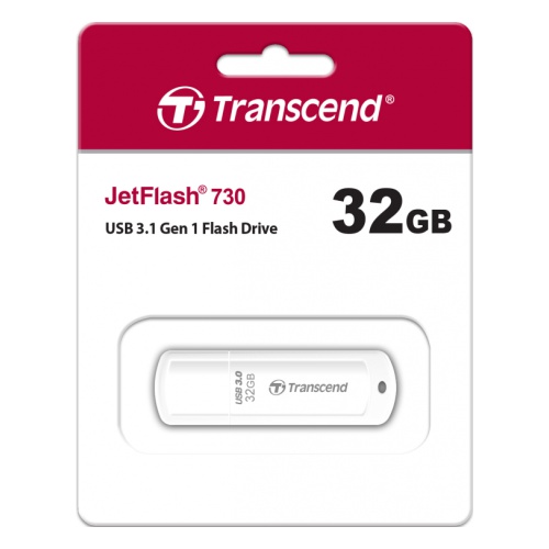USB накопитель 32 GB Transend 730 белый 3.1