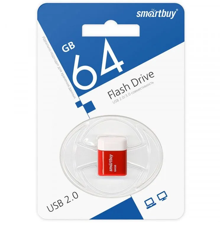 USB накопитель 64 GB Smart Buy LARA Red