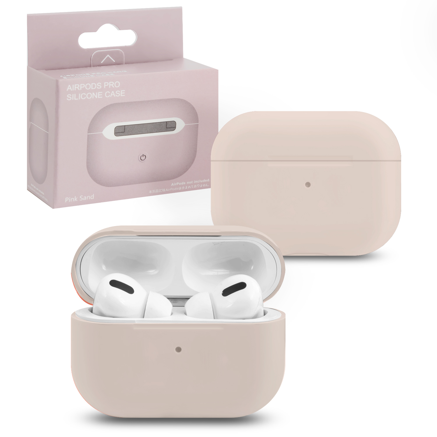 Чехол APods Pro Silicone Pink Sand