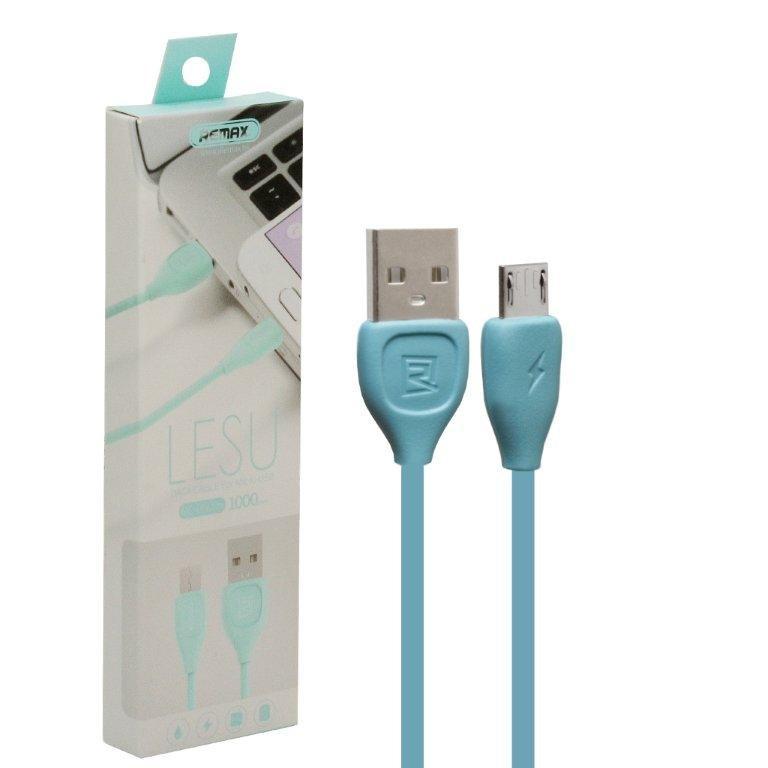 Кабель USB Micro USB 1m RC-050m Lesu Remax синий